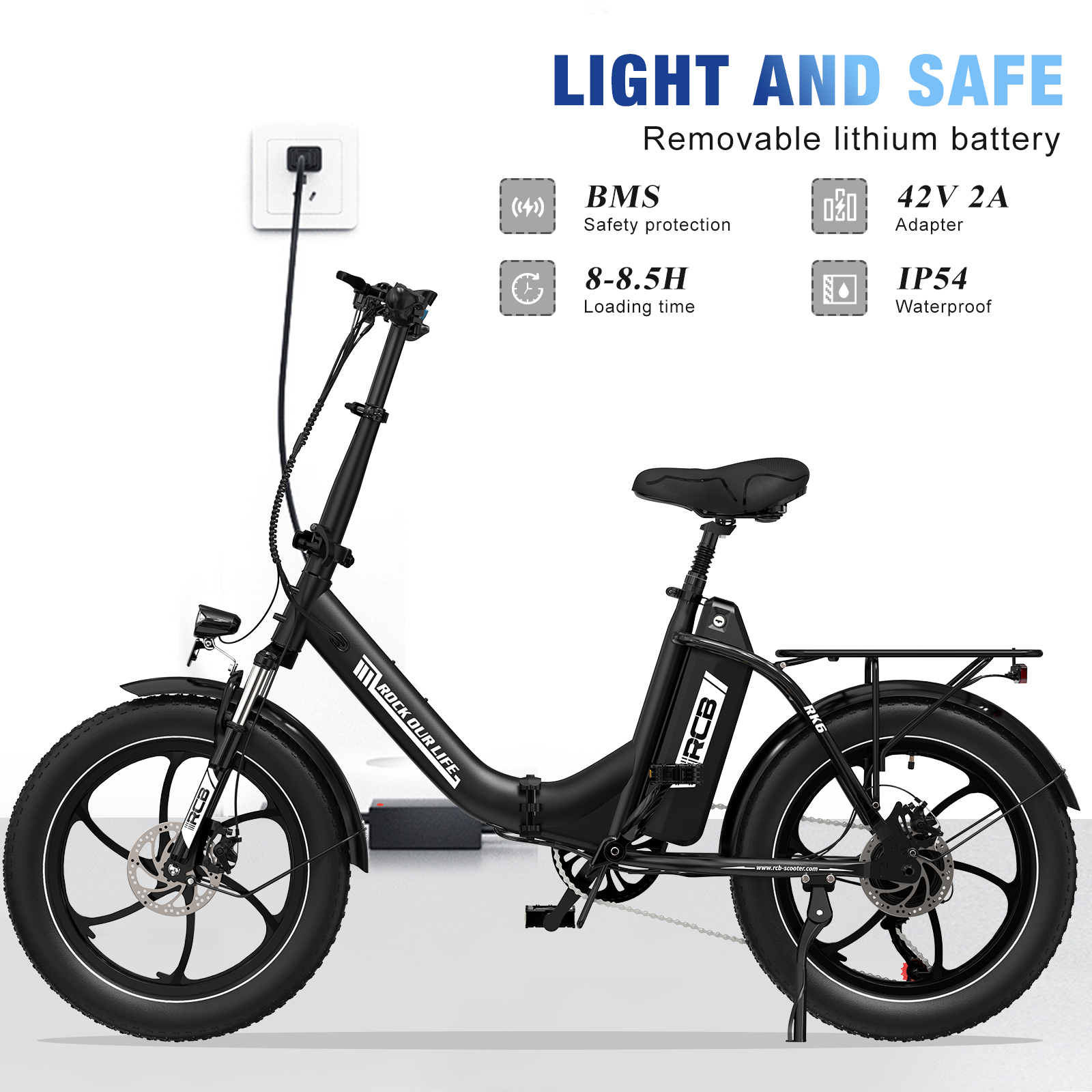 RCB RK6 Fat Tire Folding Electric Bicycle(RCB APP E BIKE)
