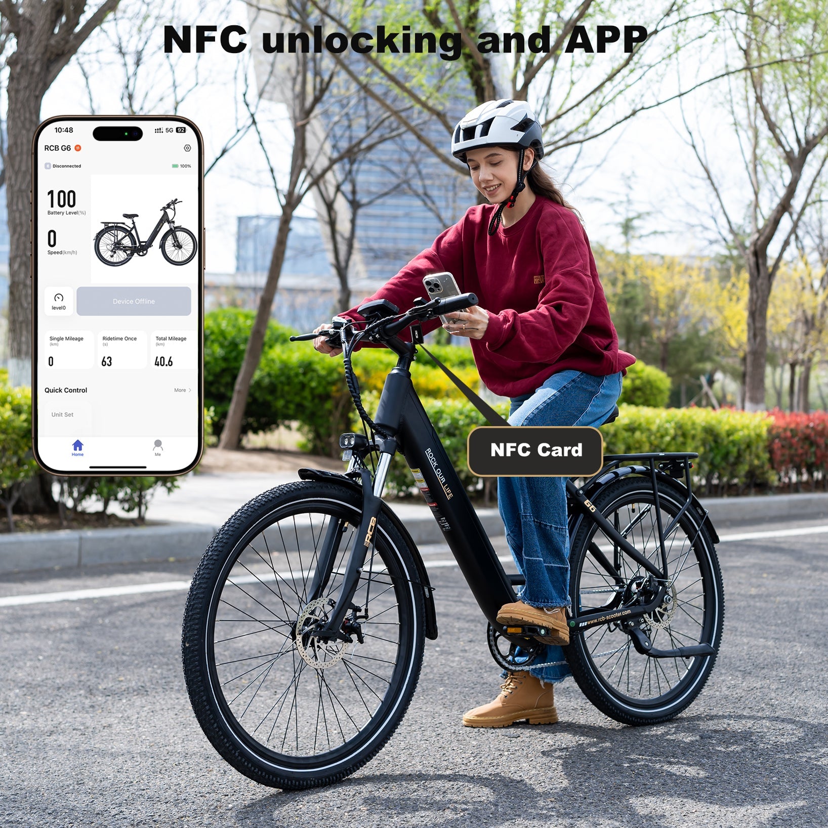 RCB G6 Electric Bike for Adults(RCB APP&NFC E BIKE)