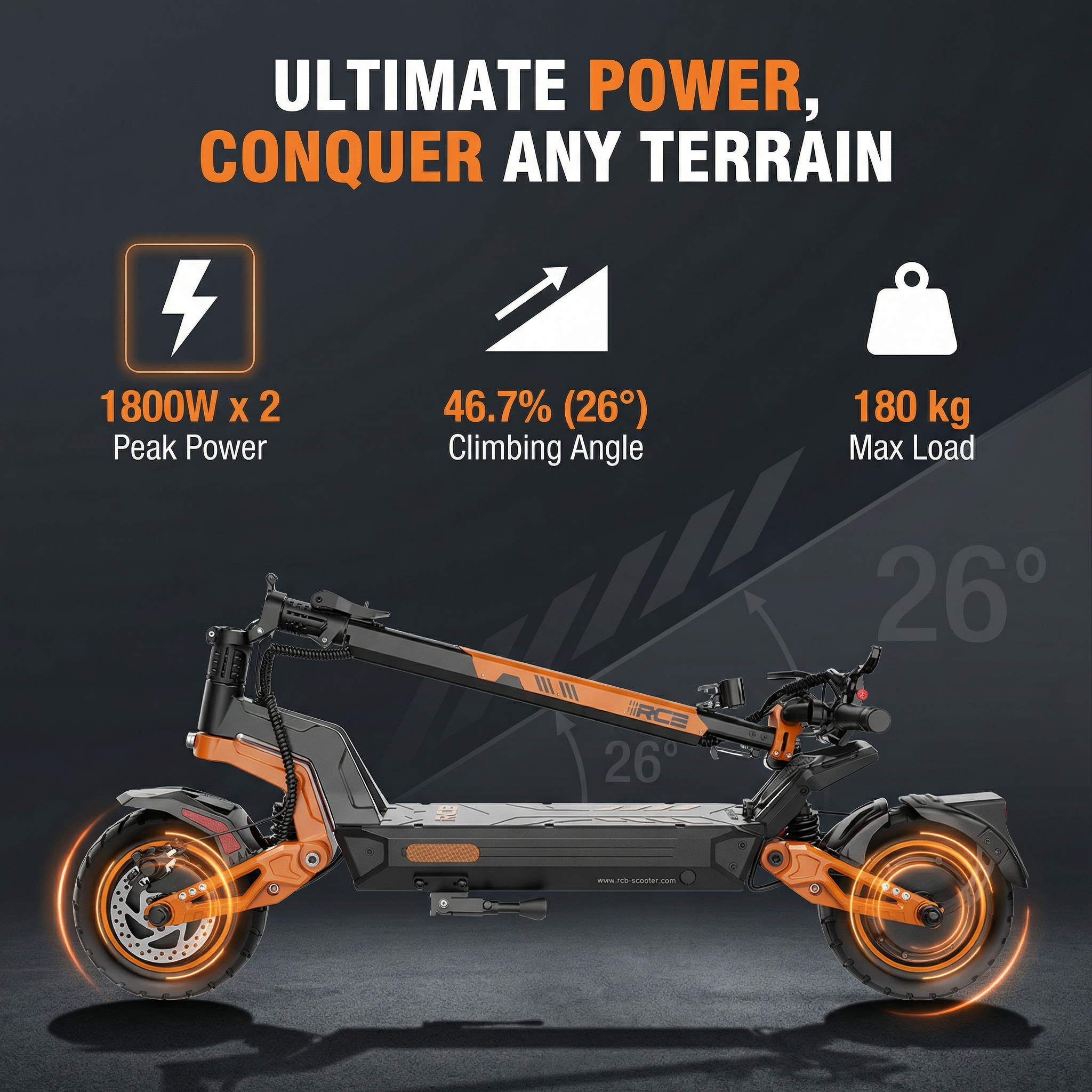 RCB D7 MAX ABE Elektroroller Dual Motors NFC Blinker