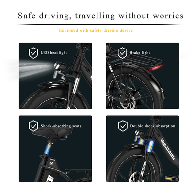 RCB RK6 Fat Tire Folding Electric Bicycle(RCB APP E BIKE)