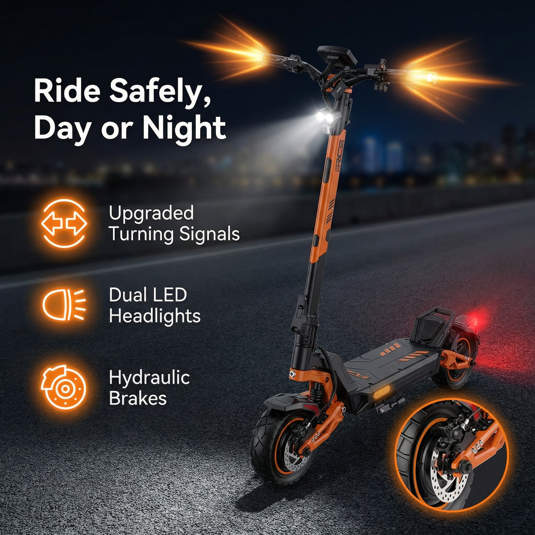 RCB D7 MAX ABE Elektroroller Dual Motors NFC Blinker