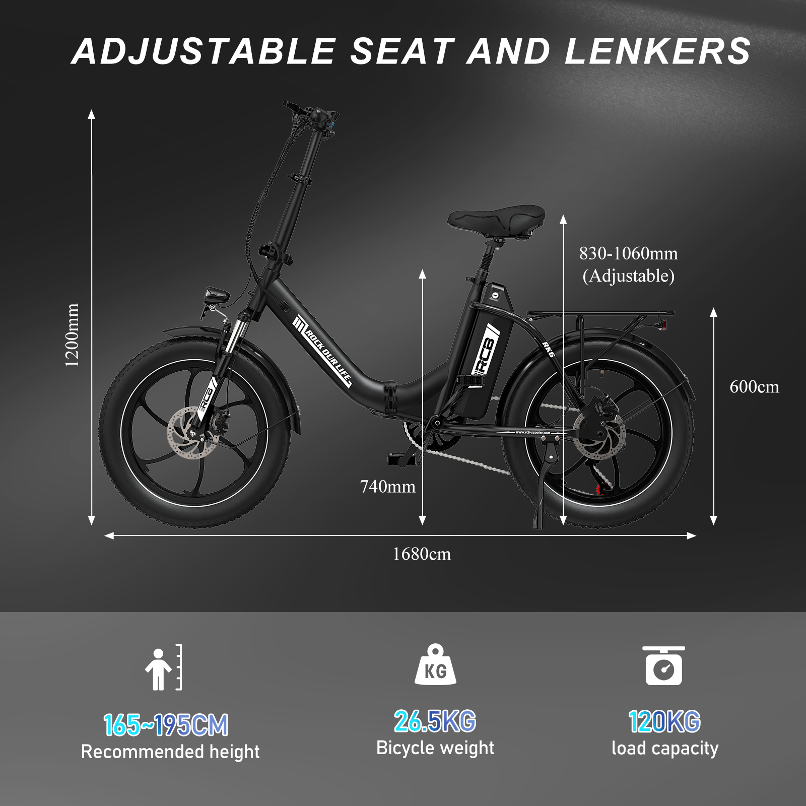RCB RK6 Fat Tire Folding Electric Bicycle(RCB APP E BIKE)