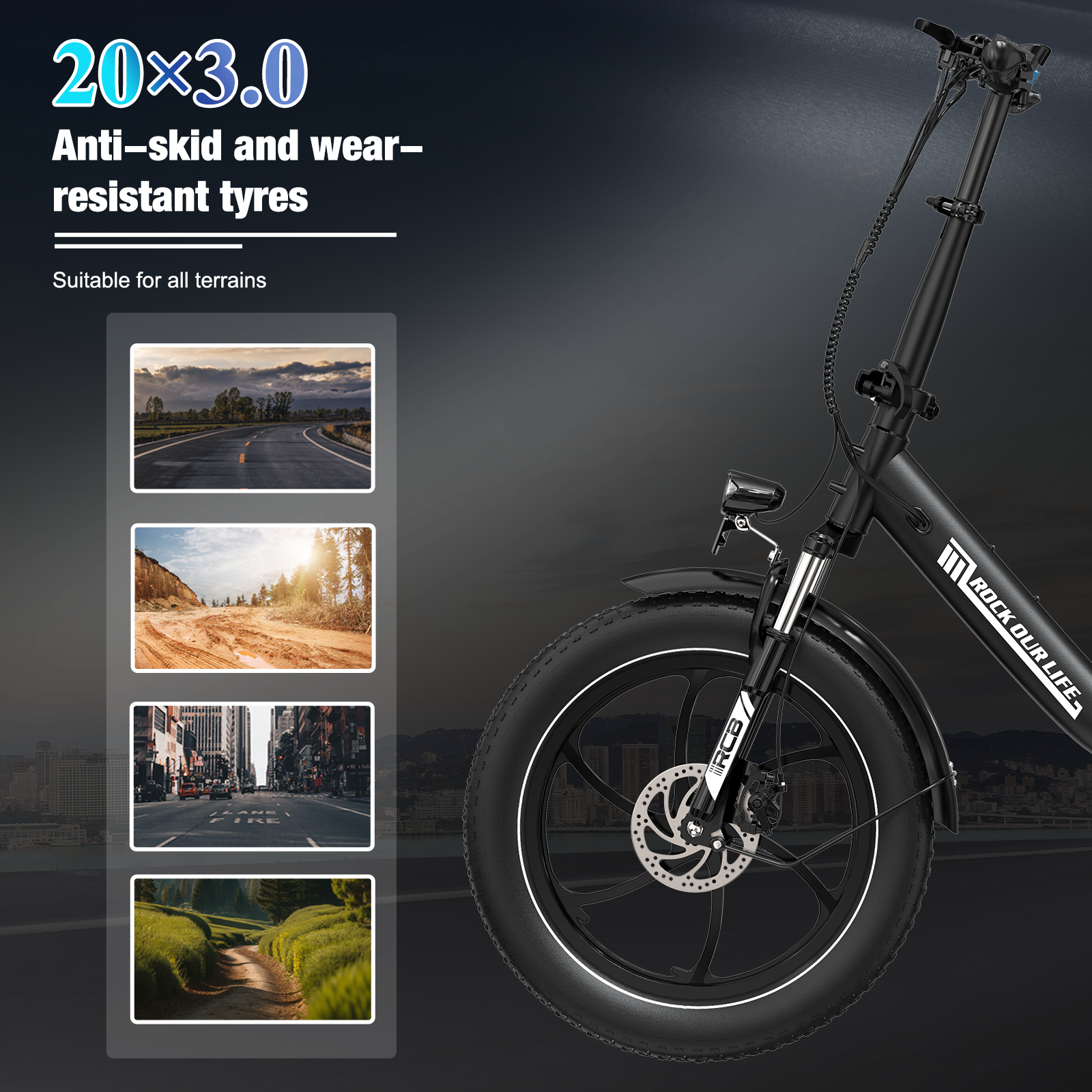 RCB RK6 Fat Tire Folding Electric Bicycle(RCB APP E BIKE)